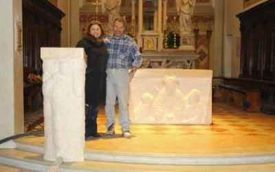 Altare ed ambone per la chiesa di san vigilio a dosson di casier ( tv )